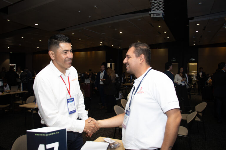 En el marco de este aniversario, AmCham Colombia está realizando hoy y mañana la Rueda Internacional de Negocios con Estados Unidos con 270 empresarios de Colombia y Estados Unidos.